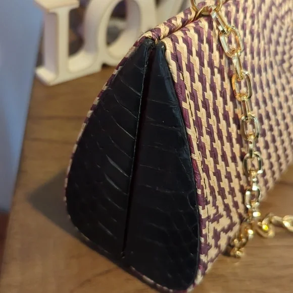 Rafe New York Woven Straw Clutch Handbag - Picture 3 of 7